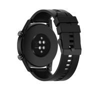 cadorabo Silicone Bracelet 22mm compatible with Samsung Galaxy Gear S3 / Gear 2 in BLACK - Replacement Bracelet for Huawei Watch GT for Ticwatch Pro for Pepple Time for Amazfit Pace uvm