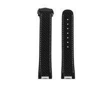 Silicone wristband Compatible With Omega Seamaster 300 AT150 Gold Needle Captain World Time Superstar Space Watch Band watch strap(Black black)