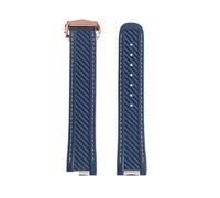 Silicone wristband Compatible With Omega Seamaster 300 AT150 Gold Needle Captain World Time Superstar Space Watch Band watch strap(Blue rosegold)
