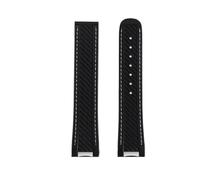 Silicone wristband Compatible With Omega Seamaster 300 AT150 Gold Needle Captain World Time Superstar Space Watch Band watch strap(Black NO)