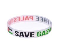 Silicone Wristband, Palestinian Flag Bracelet, Silicone Line Bracelet, Adjustable Bracelet Souvenir Gift for Men Women,Free Palestine Wrist Band