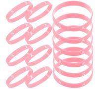 Silicone Wristbands Bracelets with Smooth and Shiny Easy to Wear 20pcs Simple and Stylish for Breast Cancer Awareness for Women’s Everyday Use