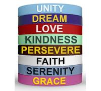Silicone Wristbands - Fun and Motivational Wristbands for Men & Women - Silicone Rubber Bracelets with Inspirational Quotes