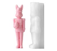 Silicones Bunnies Nutcrackers Mold Detailed Carving for Home Crafting Projects Soap Making Supplies Making Mold