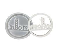 Silicones Mold Creating Hollowed Round Lighthouse Sea Gull Pendants Charm for Resins and Concrete Art Projects Silicones Mold