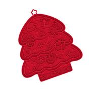 Silicones Slow Feeders Pad with Textured Surfaces, Red | Easyly to Clean, Washable, Nonslip Suction Base Prevents Spills for Safe Eating on Tiles and Wood Floor