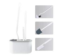 Silicones Toilet Brush Wall Mounted 3 In 1 Toilet Brush Bathroom Cleanings With Holder Long Handle Cleanings