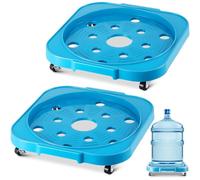 SiliFine 2 Pack 5 Gallon Water Bottle Jug Caddy with 4 Rolling Swivel Casters Wheels 5 Gallon Bucket Dolly for Heavy Duty Garden Flower Pot Movers, Plant Stroller, 11" Inside Diameter