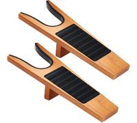 SiliFine 2 Pack Boot Jack Wood Boot Remover for Cowboy Waders Work Boot Jack for Men Women Easily Without Bending over, Brown, 11.5 x 34.5 cm/ 4.53 x 13.58 inches