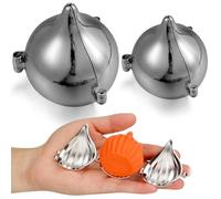 SiliFine 2 Pcs Modak Mould Metal Modak Maker Sacha Small and Medium 2 Fold Modaks Maker Mould for Ganpati, Diwali, Dasra, and Other Festival(2.76inch, 1.97 Inch, Modaks)