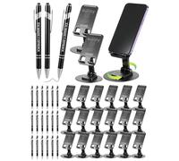 SiliFine 20 Set Employee Appreciation Gift Bulk Motivational Cell Phone Stand with Ballpoint Pens 360 Rotating Desktop Phone Holder “May You Be Proud of the Work You Do” for Workers Doctor Teachers