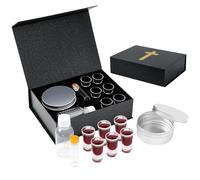 SiliFine Portable Communion Set with 6 Glass Cups and Anointing Oil Vial
