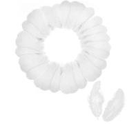 Siliget 150 Pcs White Feathers for Crafts, 5-8cm Feathers Bulk, Natural Goose Feathers for DIY Dream Catcher, Wedding/Party Decorations Supplies