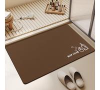 Siliget Bath Mat 60 * 40cm Quick Dry Non Slip Floor Mat Absorbent Magic Mat Kitchen Washable Carpet Toilet Anti Mould Brown