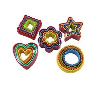 Siliget Cookie Cutters Shapes, Pack of 25 Mini Cookie Cutter Set, Circle, Love, Star, Square, and Flower Biscuit Cutter Set, for Fun Time with Kids, for Kitchen Baking and Playdough Cutters