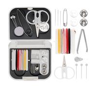 Siliget Mini Sewing Kit, Portable Sewing Supplies for Travel and Home Emergency, Small Basic Sewing Kits Accessories with Needles Threads Buttons Scissor (White)