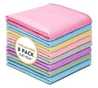 Siligli Streak Free Miracle Cleaning Cloths Reusable Kitchen Towels Easy Clean Cloth Nanoscale Cleaning Cloth Window Mirror Cleaning Cloth, Pack of 10, 12"×12"