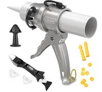 SILIGUN™ PRO Compact 24:1 Caulking Gun - No Drip Caulk Gun - Patent Design - Lightweight Aluminum Frame - Works with All 10 oz Tubes (SILIGUN PRO Complete Kit)
