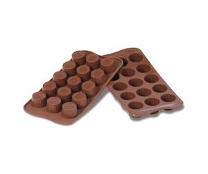 Silikomart 22.136.77.0065 Chocolate Classic Chocolate Bar Chocolate Mould, Silicone, Brown, 4.5 x 3 x 0.35 inches