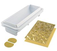 SILIKOMART 25.074.63.0065 Diamond BUCHE-Plastic Support and 2 Silicone mats, White