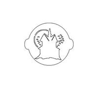 Silikomart 70.020.99.0060 ACC 042 Chateau Hante Polypropylene Plastic Stencil for Cake Decorating/1 x 24.5 x 31.5 cm White