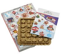 Silikomart, CA01 Kit CREATIVE XMAS COUNTDOWN, Kit composition 1 Silicone Mould, 1 Gift Box, Winter Holiday Inspiration, 28 x 28 mm, h 13 mm, Volume 140 ml, Made in Italy, Gold