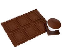 Silikomart - CKC01 SNOWMAN SLIM - Kit for Preparing Biscuits Topped with Chocolate, Brown And White