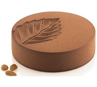 Silikomart Kit Leaf 1200 Cylindrical Silicone Mold 7.08 Inch Diameter x 1.96 Inch High, with Leaf-Imprinting Silicone Mat