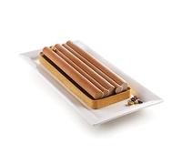 Silikomart - KIT TARTE Bamboo - Set ANELLO RETTANGOLARE + TAPPETO DECORATIVO in Silicone 265 X 105 H20 MM