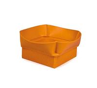 Silikomart | Lily 04 Multi-Purpose Silicone Basket, Orange Color, Dimensions 240 x 240 mm h100 mm, Made in Italy