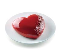 silikomart | Modern Cake Silicone Mold BATTICUORE Heart, Non-Stick, Pack of 4 Dessert Molds, 3D Design, 205 x 198 h 63 mm, Volume 1500 ml, Made in Italy