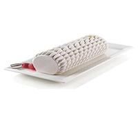 silikomart | Modern Cake Silicone Mold BÛCHE Quenelle, Non-Stick, Pack of 4 Dessert Molds, 3D Design, 243 x 90 mm, h 77 mm, Volume 1.3 L, Made in Italy