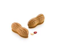 silikomart Peanut Silicone Mould 100 Professional Accessories for Kitchen and Pastry with ABS Cutter, 6 Cavities 100 ml
