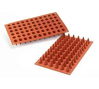 Silikomart Professional SF131 Silicone Baking Mold Cone 0.10 Oz Volume, 0.71" Diameter x 1.18" High, 66 Cavities (1 Each)
