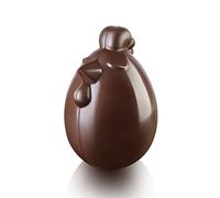 silikomart | Reusable Thermoformed Chocolate Mould Lady COCCA, Pack of 1 Chocolate Egg Mould, Hen Shape, 250 x 150 h 58 mm, Made in Italy