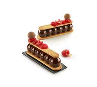 Silikomart S.r.l. Silikomart Silicone Mould Truffle Eclair 75 with Cookie Cutter