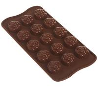 Silikomart - SCG13 ROSE - Silicone Chocolate Mould Rose, Brown