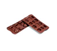 Silikomart - SCG17 TEATIME - Silicone Chocolate Mould, Brown