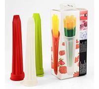 Silikomart Set of 3 Silicone molds Ø41.5 h 200mm, Rouge/Vert/Transparent