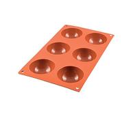 Silikomart SF002 CLASSIC Mould 6 Half-Sphere Silicone in Brick Red 30 x 17.5 x 3.5 cm