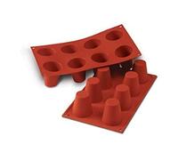 Silikomart | SF0021 Silicone Mould for Baba Single Portions, Non-Stick, 8 Cavities, Pack of 1 Cake Mould, Diameter 55 h 60 mm, Made in Italy
