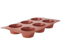 silikomart | SF0023 Silicone Mould for Muffin Monoportions, Non-Stick, 6 Cavities, Pack of 1 Cake Mould, Ø 69 h 35 mm, Made in Italy