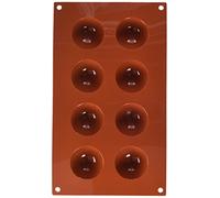 silikomart | SF004 Silicone Mould for Monoportions SEMISFERA, Non-Stick, 8 Cavities, Pack of 1 Cake Mould, Ø 50 h 25 mm, Made in Italy