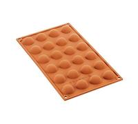 silikomart 20.006.00.0065 Mould Half-Sphere 30mm, Silicone, Orange