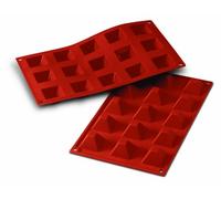 silikomart | SF008 Silicone Mould for Pyramid Monoportions, Non-Stick, 15 Cavities, Pack of 1 Cake Mould, 36 x 36 h 22 mm, Made in Italy