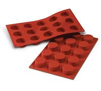 Silikomart 20.027.00.0065 SF027 Petit-Fours Silicone Mould Ø40 h 20 mm, red