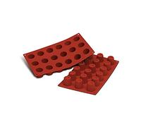 Silikomart | SF033 Silicone Mould for MINI CANNELÉ Monoportions, non-stick, 18 Monoportions, Pack of 1 Cake Mould, Ø 35 h 35 mm, Made in Italy