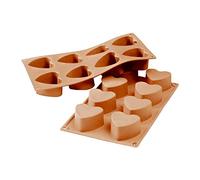 Silikomart Silicone Heart Muffin Pan, 8 Cup