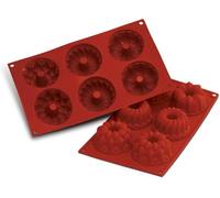 Silikomart | SF061 Silicone Mould for Fantasy Monoportions, Non-Stick, 6 Cavities, Pack of 1 Cake Mould, Ø 75 h 40 mm, Made in Italy
