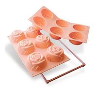 Silikomart Silicone Mould No. 6 Big Roses, Light Pink